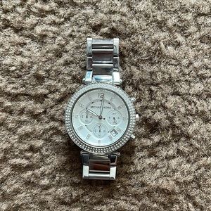 Barley worm Michael Kors sterling silver watch